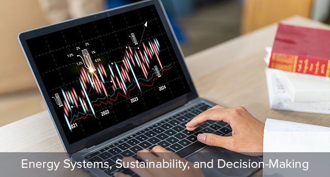 Laptop with line graphs. 