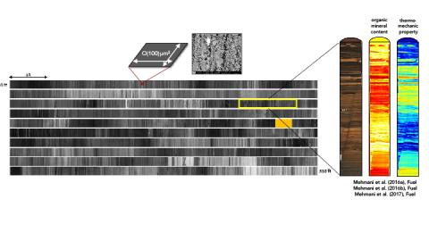 Technical Infrared image of rock formation